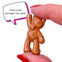Acrylic Bear Pendant 36x22mm, pearl lustre brown, additional photo