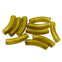 Acrylic Macaroni Style Beads 32x8mm, metallic olive