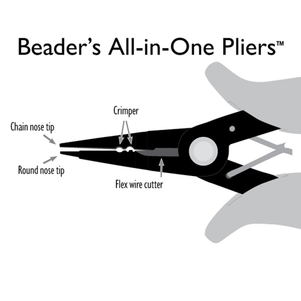 Beadsmith Beader's All-in-One Plier, round nose, chain nose, crimper & cutter, additional photo