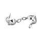 304 Stainless Steel Clamshell Calottes Findings 7.5x4mm, silver colour