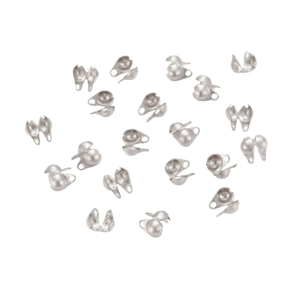 316 Surgial Steel Side Hinge Calottes Findings 6x4mm, original colour, additional photo
