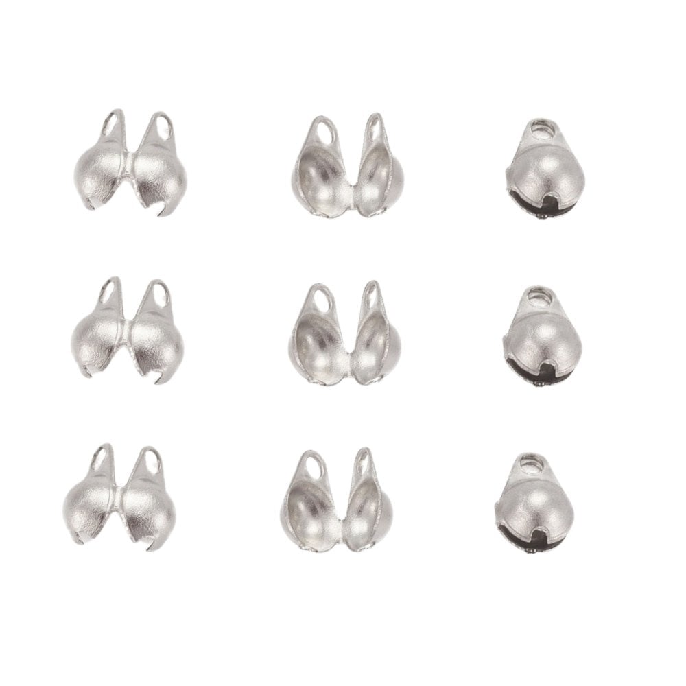316 Surgial Steel Side Hinge Calottes Findings 6x4mm, original colour