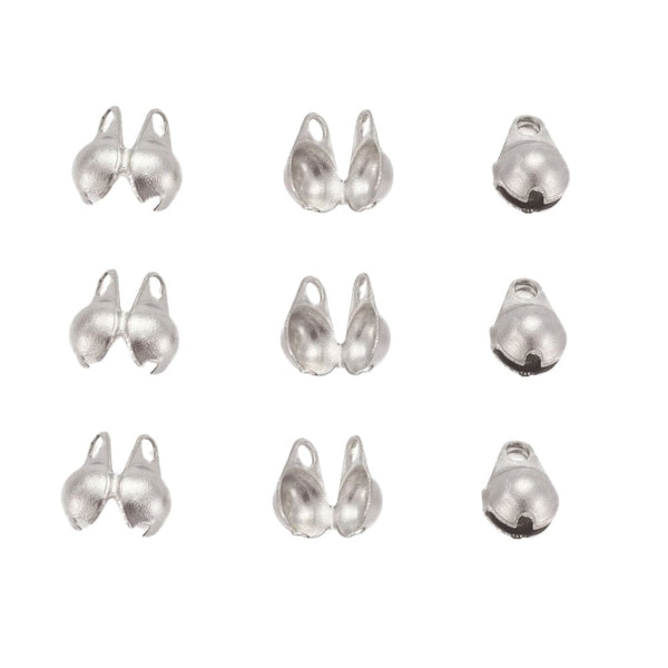 316 Surgial Steel Side Hinge Calottes Findings 6x4mm, original colour