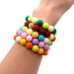 Rubber Coated Acrylic Beads 11mm, sunshine mix, additional photo
