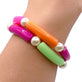 Acrylic Macaroni Style Beads 32x8mm, opaque red, additional photo