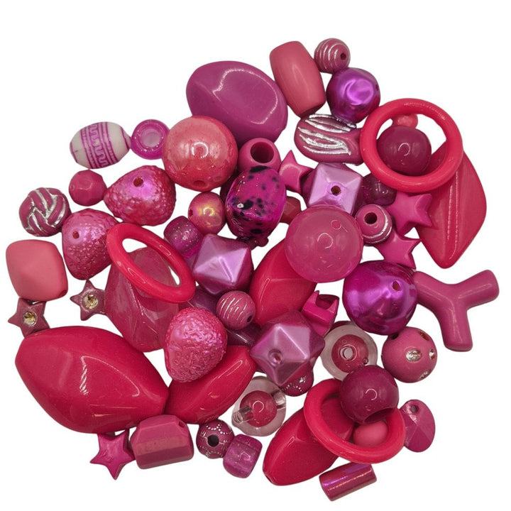 Acrylic Assorted Mixed Shapes 5-28mm, orchid
