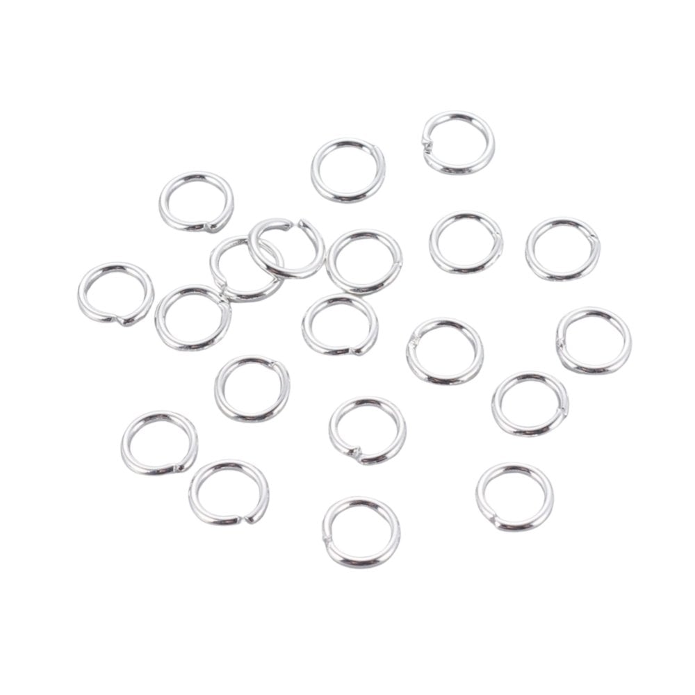 304 Stainless Steel Jump Rings 5mm (0.8mm), silver colour
