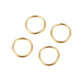 304 Stainless Steel Jump Rings 7mm (0.8mm), 18k-gold-plated