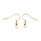304 Stainless Steel Fish Hook Earring Components 20mm, 18k-gold-plated