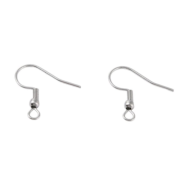 304 Stainless Steel Fish Hook Earring Components 20mm, original colour
