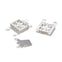 304 Stainless Steel Rectangle Box Clasp 15x10mm (2 Strands), silver colour, additional photo