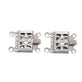 304 Stainless Steel Rectangle Box Clasp 15x10mm (2 Strands), original colour