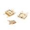 304 Stainless Steel Rectangle Box Clasp 15x10mm (2 Strands), 24k-gold-plated, additional photo