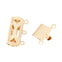 304 Stainless Steel Rectangle Box Clasp 20x15mm (3 Strands), 24k-gold-plated, additional photo