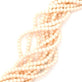 4mm Glass Round Smooth Beads, opaque powder peach