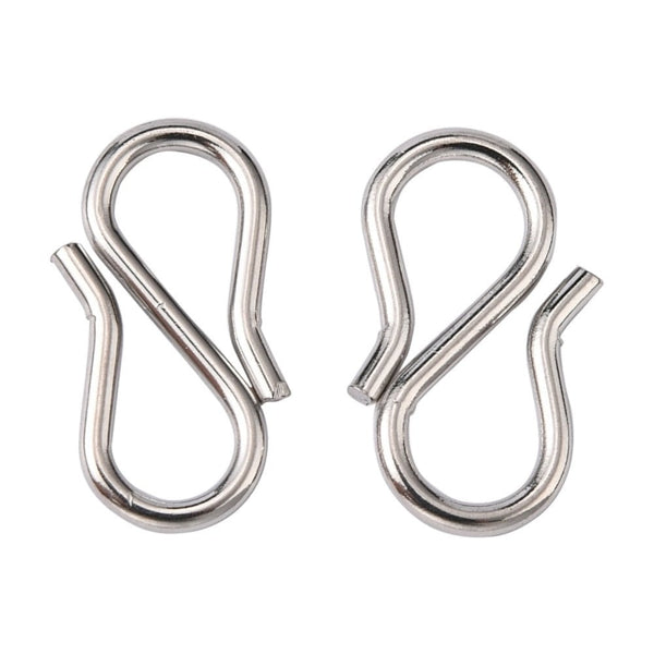 304 Stainless Steel S Hook Clasp 12x6mm, original colour