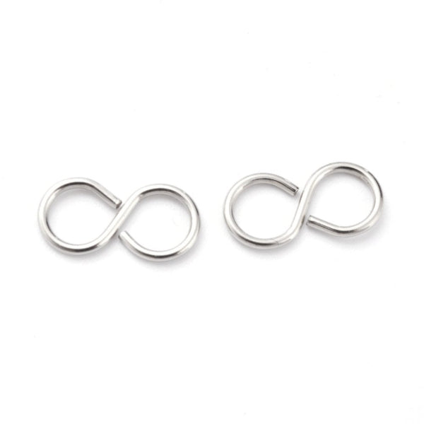 304 Stainless Steel S Hook Clasp 10x5mm, original colour