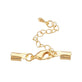 Ready Made Box Closer With Lobster Clasp and Extension Chain 9x4mm, gold colour