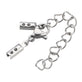 304 Stainless Steel Ready Made Box Clasp with Extension Chain, 10x3mm, original colour
