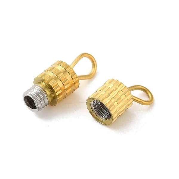 304 Stainless Steel Screw Clasp 16mm, gold colour, additional photo