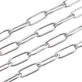 304 Stainless Steel Paperclip Link Chain 12x4mm, original colour, additional photo