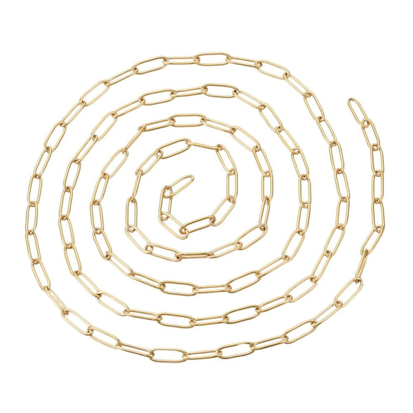 304 Stainless Steel Paperclip Link Chain 12x4mm, 18k-gold-plated