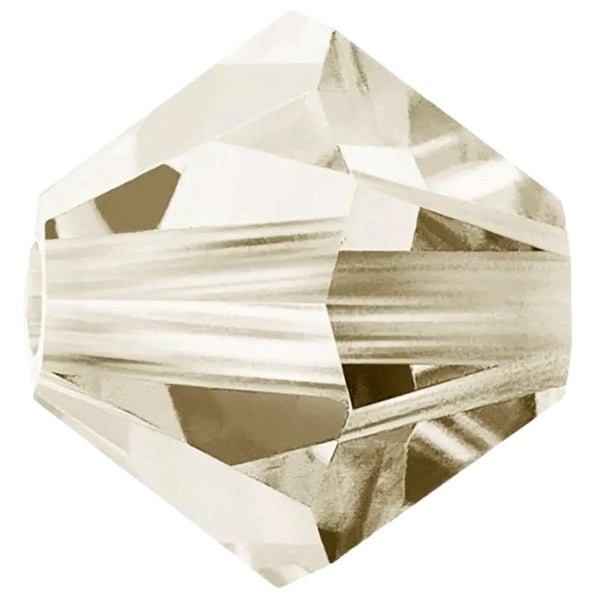 4mm Preciosa Crystal Bicones, crystal honey