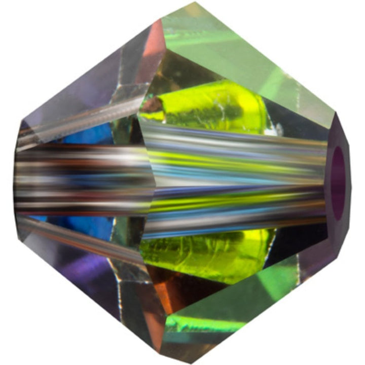 6mm Preciosa Crystal Bicones, crystal vitrail medium