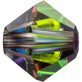 6mm Preciosa Crystal Bicones, crystal vitrail medium