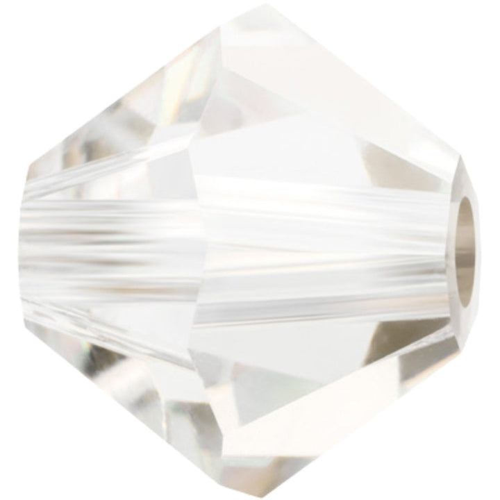 4mm Preciosa Crystal Bicones, crystal argent flare