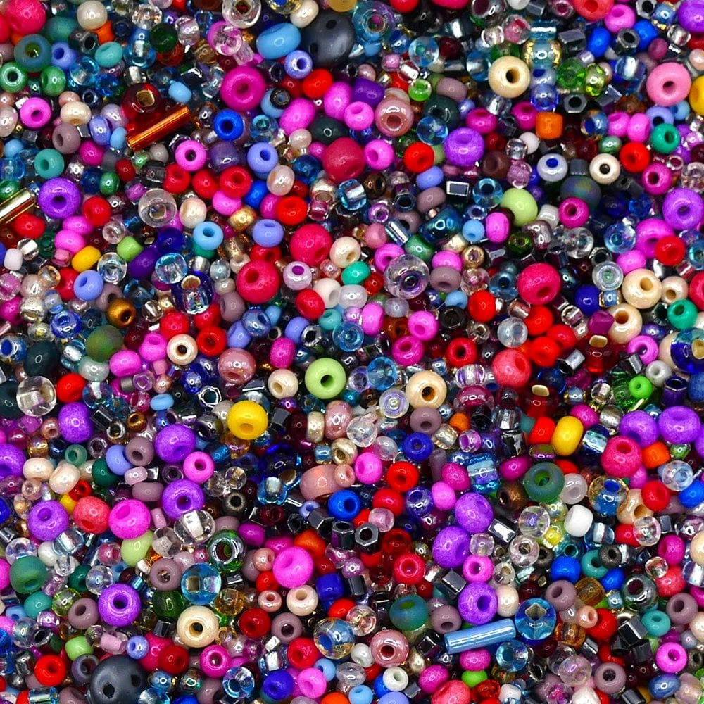 Seed Bead Mix, multicoloured