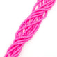 Polymer Clay Heishi Beads 6mm, flat round disc, bright pink