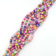 Polymer Clay Heishi Beads 6mm, flat round disc, pastel/multi