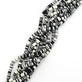 Polymer Clay Heishi Beads 6mm, flat round disc, black/white