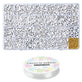 Acrylic Letter/Alphabet & Acrylic Gold Spacer Beads Bracelet Kit w/Elastic Thread, white/gold