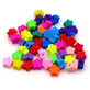 Polymer Clay Neon Stars 9mm Bead Mix, multicoloured