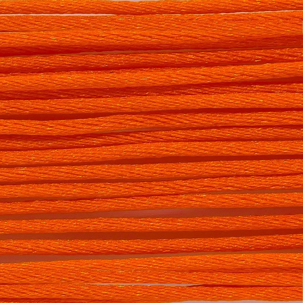 2mm Rattail Satin Cord, orange