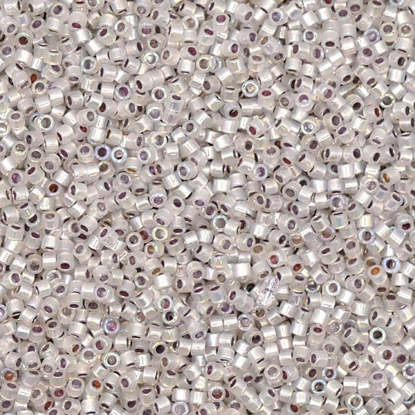 Miyuki 11/0 Delica Seed Beads, silver lined opal AB (DB223)