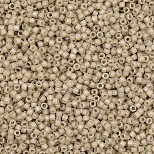 Miyuki 11/0 Delica Seed Beads, duracoat opaque antique white (DB2363)