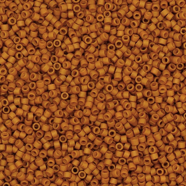 Miyuki 11/0 Delica Seed Beads, frost opaque glaze pecan (DB2286)