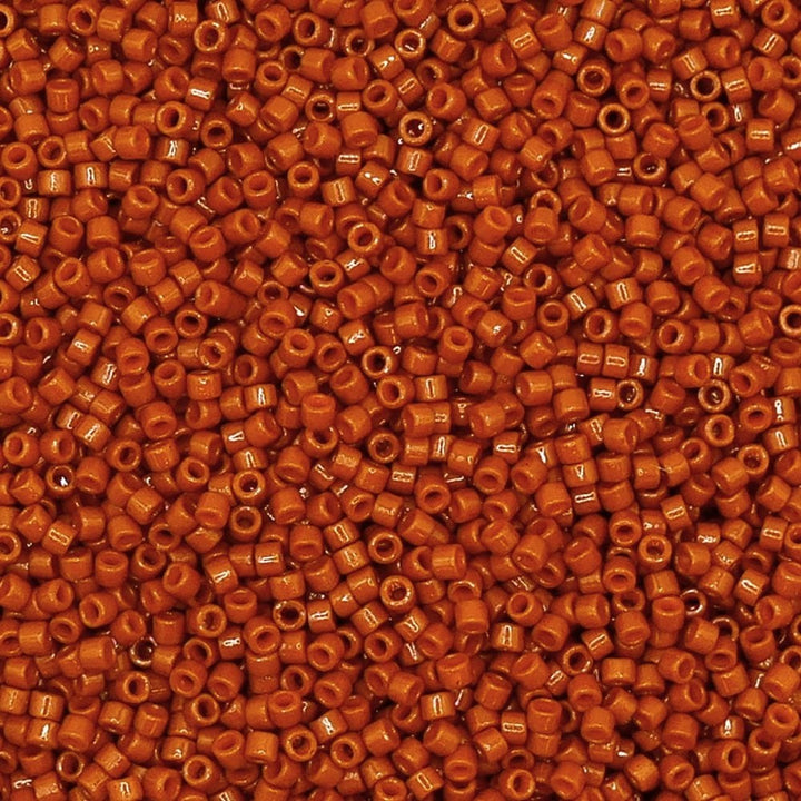 Miyuki 11/0 Delica Seed Beads, duracoat opaque persimmon (DB2108)
