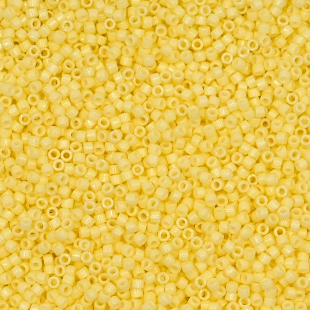 Miyuki 11/0 Delica Seed Beads, duracoat opaque light lemon ice (DB2101)