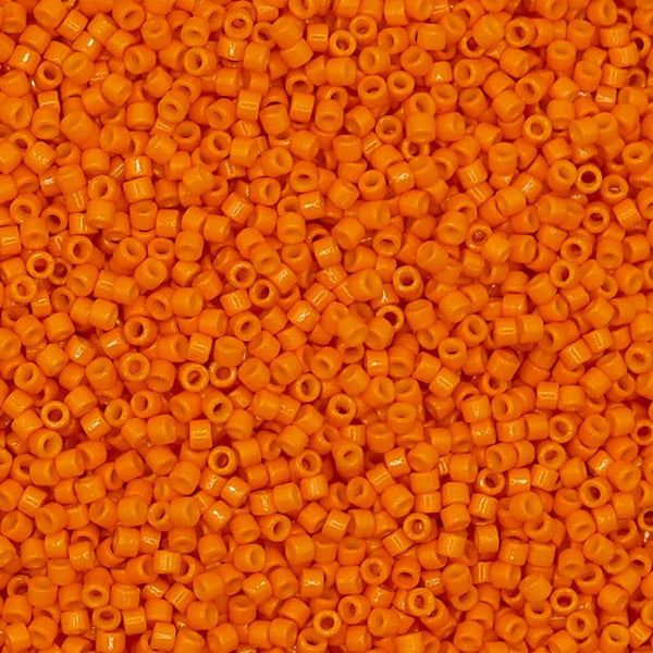 Miyuki 11/0 Delica Seed Beads, duracoat opaque kumquat (DB2104)