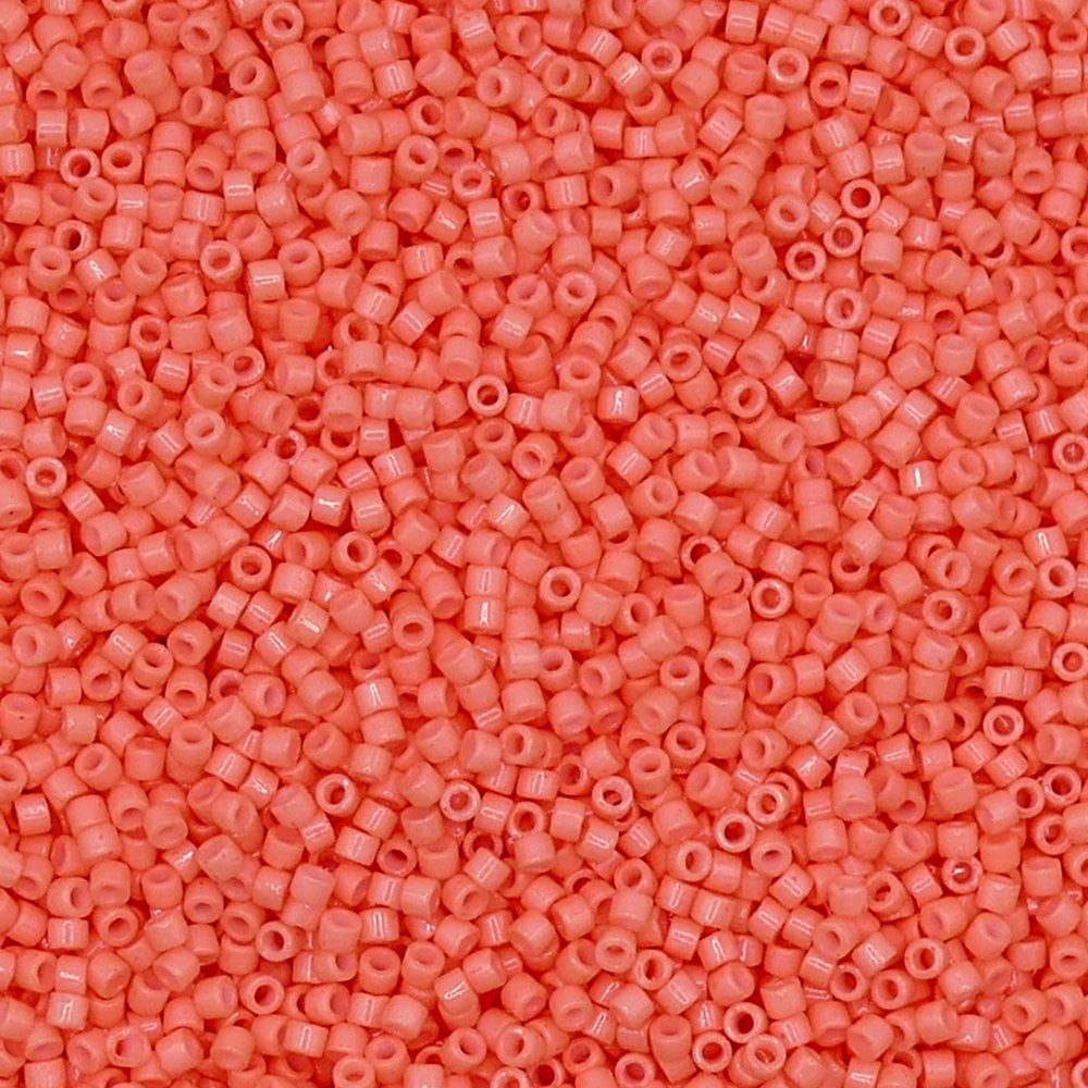 Miyuki 11/0 Delica Seed Beads, duracoat opaque dark salmon (DB2112)