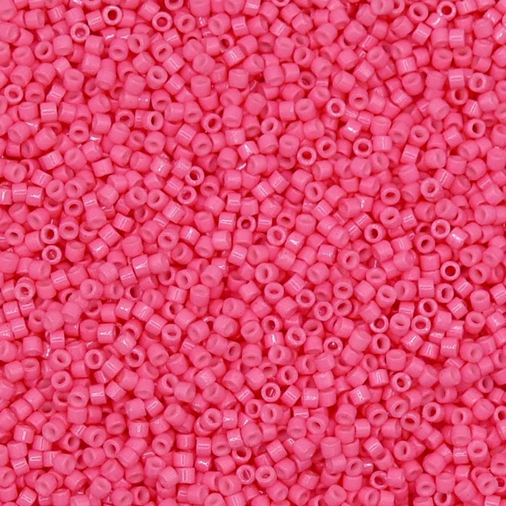 Miyuki 11/0 Delica Seed Beads, duracoat opaque carnation (DB2117)