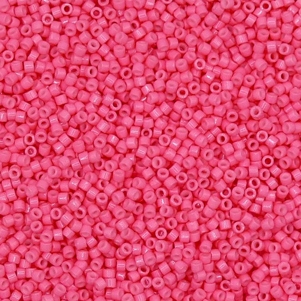 Miyuki 11/0 Delica Seed Beads, duracoat opaque carnation (DB2117)