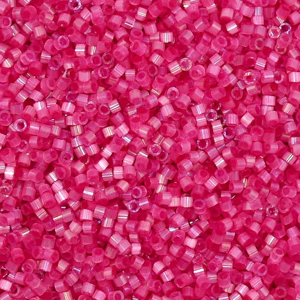 Miyuki 11/0 Delica Seed Beads, dyed rose silk satin (DB1807)