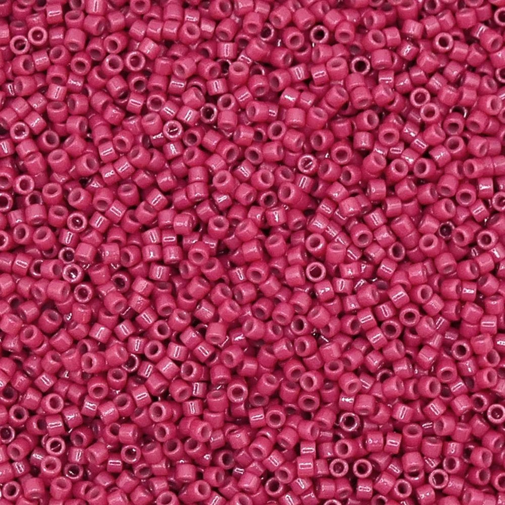 Miyuki 11/0 Delica Seed Beads, duracoat opaque raspberry (DB2353)