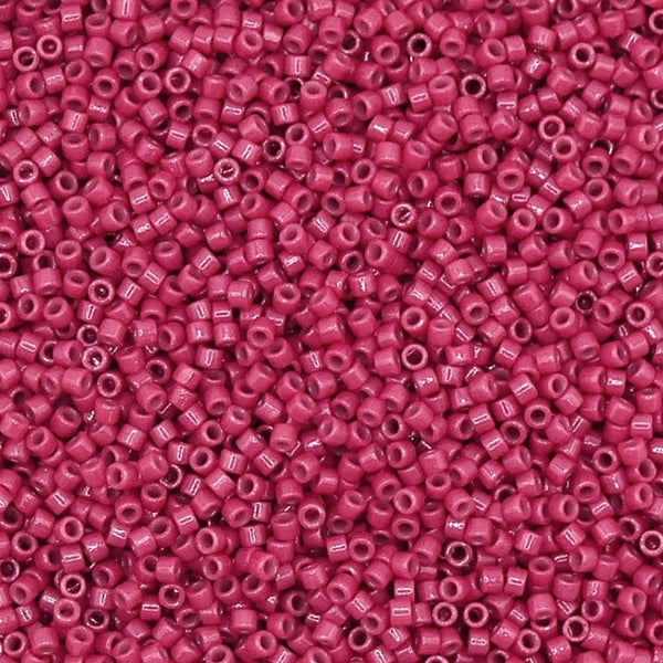 Miyuki 11/0 Delica Seed Beads, duracoat opaque raspberry (DB2353)