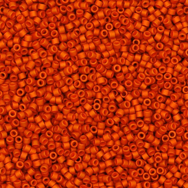 Miyuki 11/0 Delica Seed Beads, frost opaque glaze red (DB2288)
